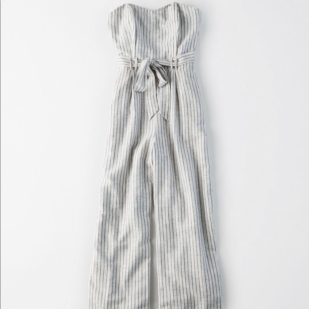 AE Striped Strapless Jumpsuit